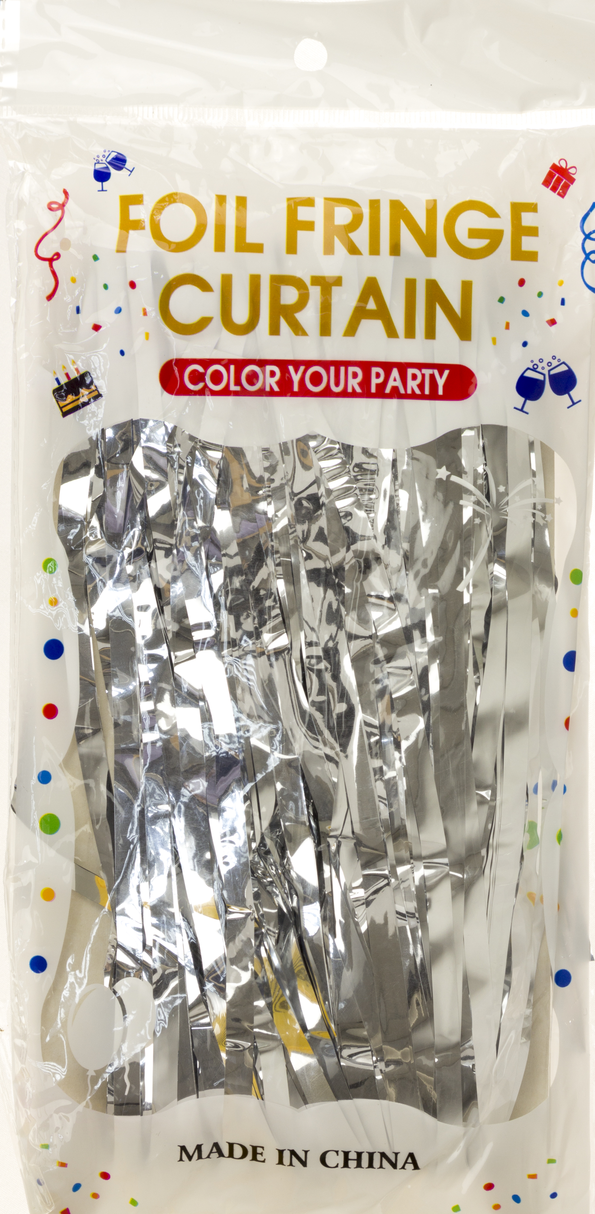 Шторка для фотозони 1х2м срібло — фото товару | Канцелярський Сад