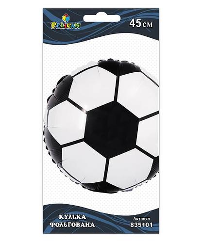 Кулька повітр. фольгована "Футбольний м'яч" 45см №835101/Pelican/(1)(5)(10)(20) — фото товару | Канцелярський Сад