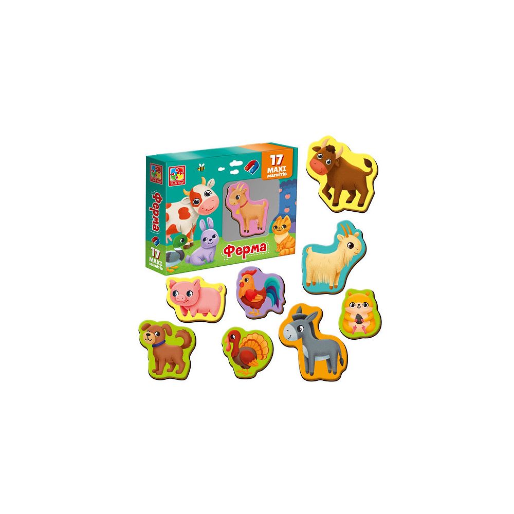 Набір магнітів м'яких "Ферма" №VT3106-24(17) — фото товару | Канцелярський Сад