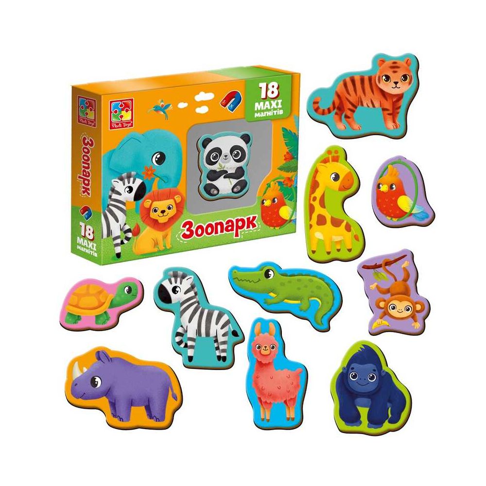 Набір магнітів м'яких "Зоо" №VT3106-25(17) — фото товару | Канцелярський Сад