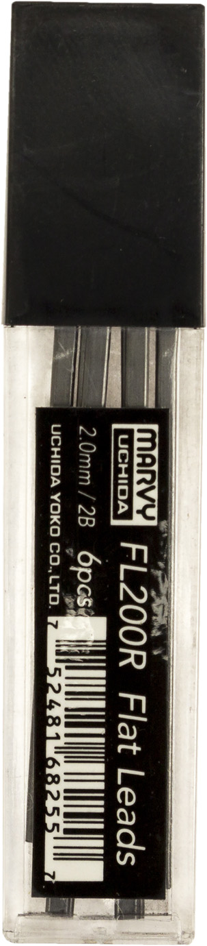 Грифель "Marvy" №#FL200R 2B 2мм (6шт)(12) — фото товару | Канцелярський Сад