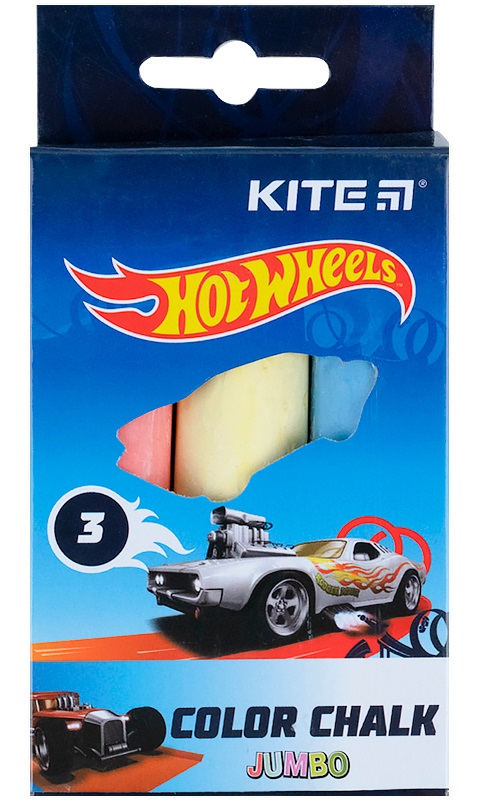 Крейда кольор. "Kite" №HW21-077 3кольор. Jumbo Hot Wheels(20)(120) — купити | Канцелярський Сад