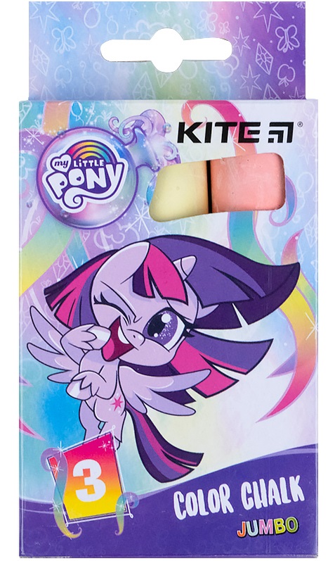 Крейда кольор. "Kite" №LP21-077 3кольор. Jumbo Litlle Pony(20)(120) — купити | Канцелярський Сад