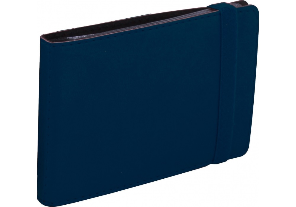 Візитниця "Optima" №O51615-02 Vivella (20візиток) кишеньк.,на гумці,синя — фото товару | Канцелярський Сад