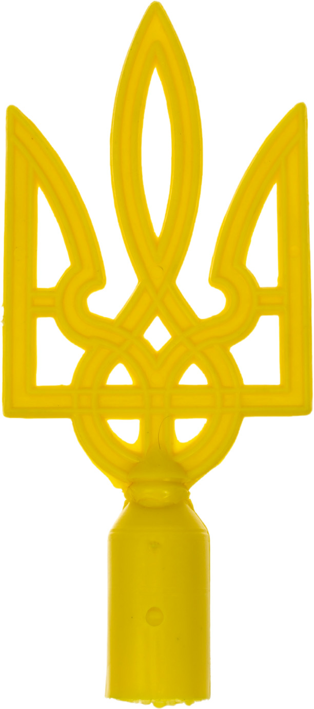 Тризуб пластиковий жовтий — купити | Канцелярський Сад