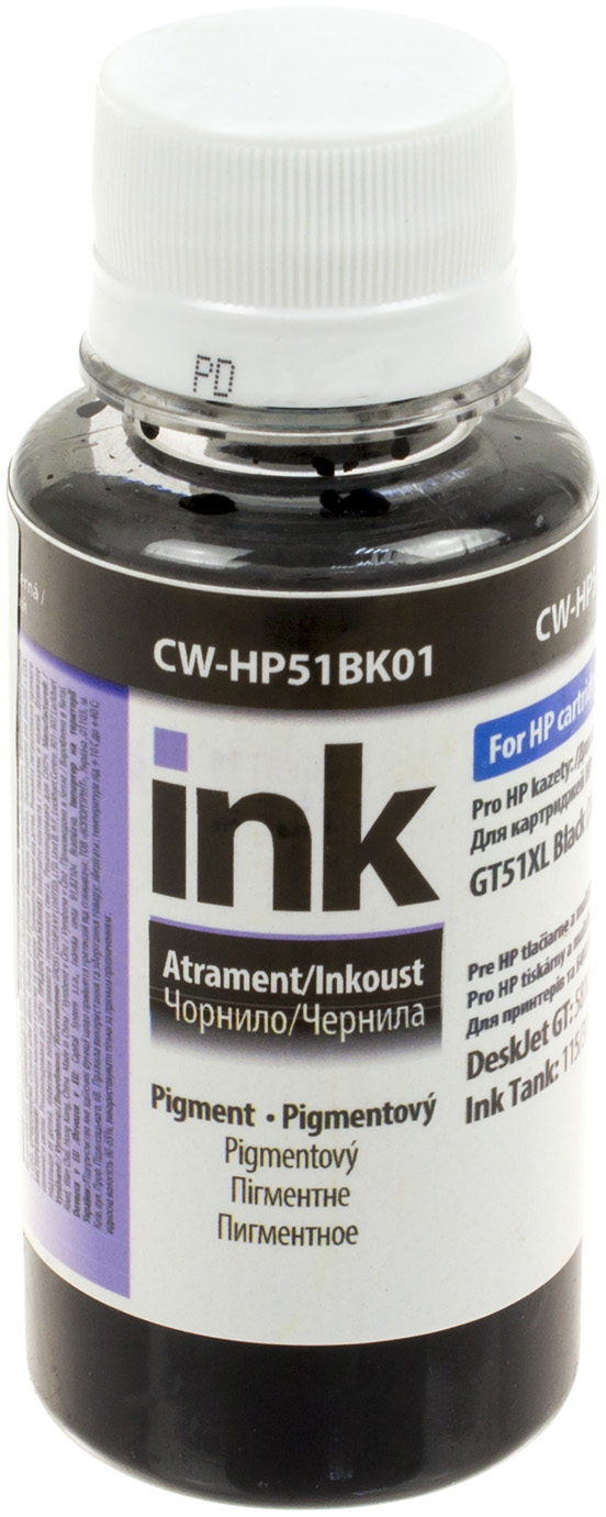 Чорнило ColorWay HP Ink Tank 115/315/415 100мл black pigment №HP51BK — фото товару | Канцелярський Сад