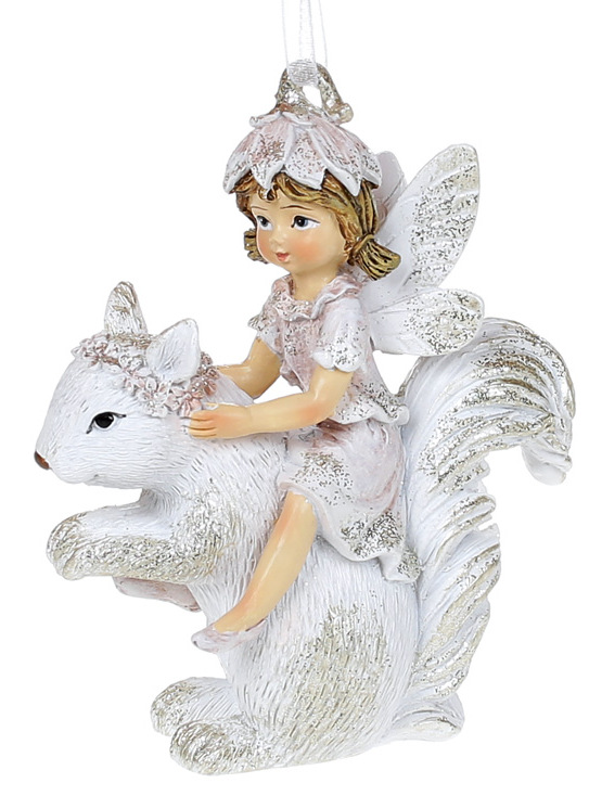 Підвіска декор.полістоун "Ельф на білці" 9,5см,рожева з шампанью №707-905/Bonadi/(6)(144) — купити | Канцелярський Сад