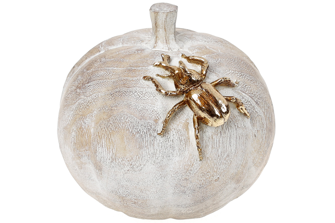 Фігурка "Гарбуз" 16,5х16х15,5см,під натур. дерево з золотом №450-841/Bonadi/(12) — фото товару | Канцелярський Сад
