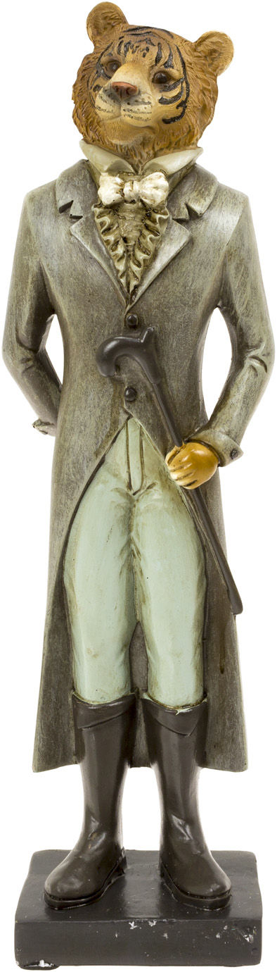 Статуетка полістоун. "Тигр з тростиною" 31,5см, сіра з блакитним №218-210/Bonadi/(1)(16) — фото товару | Канцелярський Сад