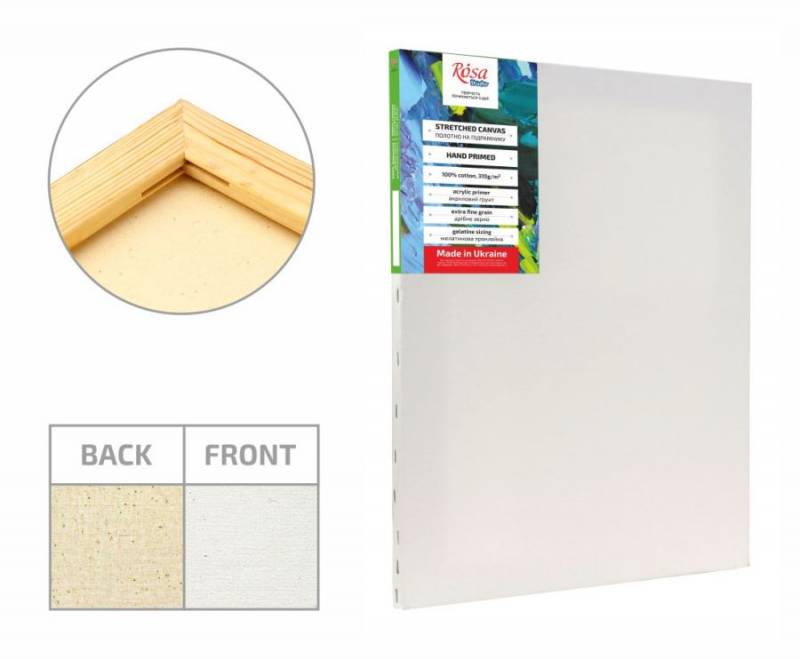 Підрамник 30х40см "Rosa Studio" дрібне зерно,бавовна,акри №0159 — фото товару | Канцелярський Сад