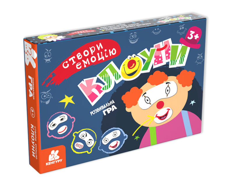 Гра "Кенгуру. Створи емоцію. Клоуни" укр./Ранок/(10) — фото товару | Канцелярський Сад