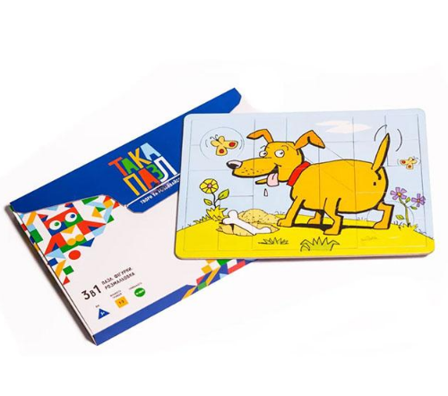 Пазли "ТакаПазл" Песик 28ел.,3в1 №220001-UA(8) — фото товару | Канцелярський Сад