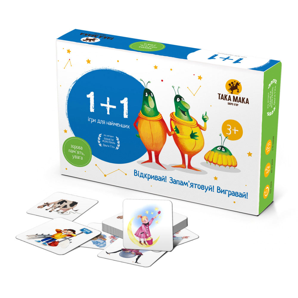 Гра "1+1" 64 картки №60001-UA/Така Мака/(6) — фото товару | Канцелярський Сад