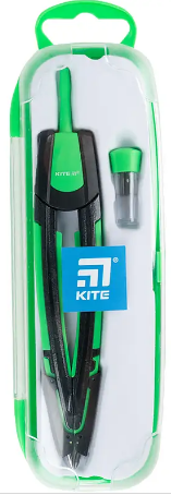 Циркуль "Kite" +грифель салатовий,у футлярі №K21-388-09/5899(12) — фото товару | Канцелярський Сад