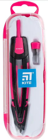 Циркуль "Kite" +грифель рожевий,у футлярі №K21-388-10/5868(12) — фото товару | Канцелярський Сад