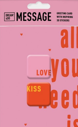 Листівка "Message-love" з 3D-наклейками/Dream&Do/ — купити | Канцелярський Сад
