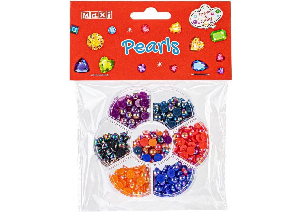 Намистини "Maxi" 7 яскравих кольорів по 7,5гр №MX62540(24) — фото товару | Канцелярський Сад