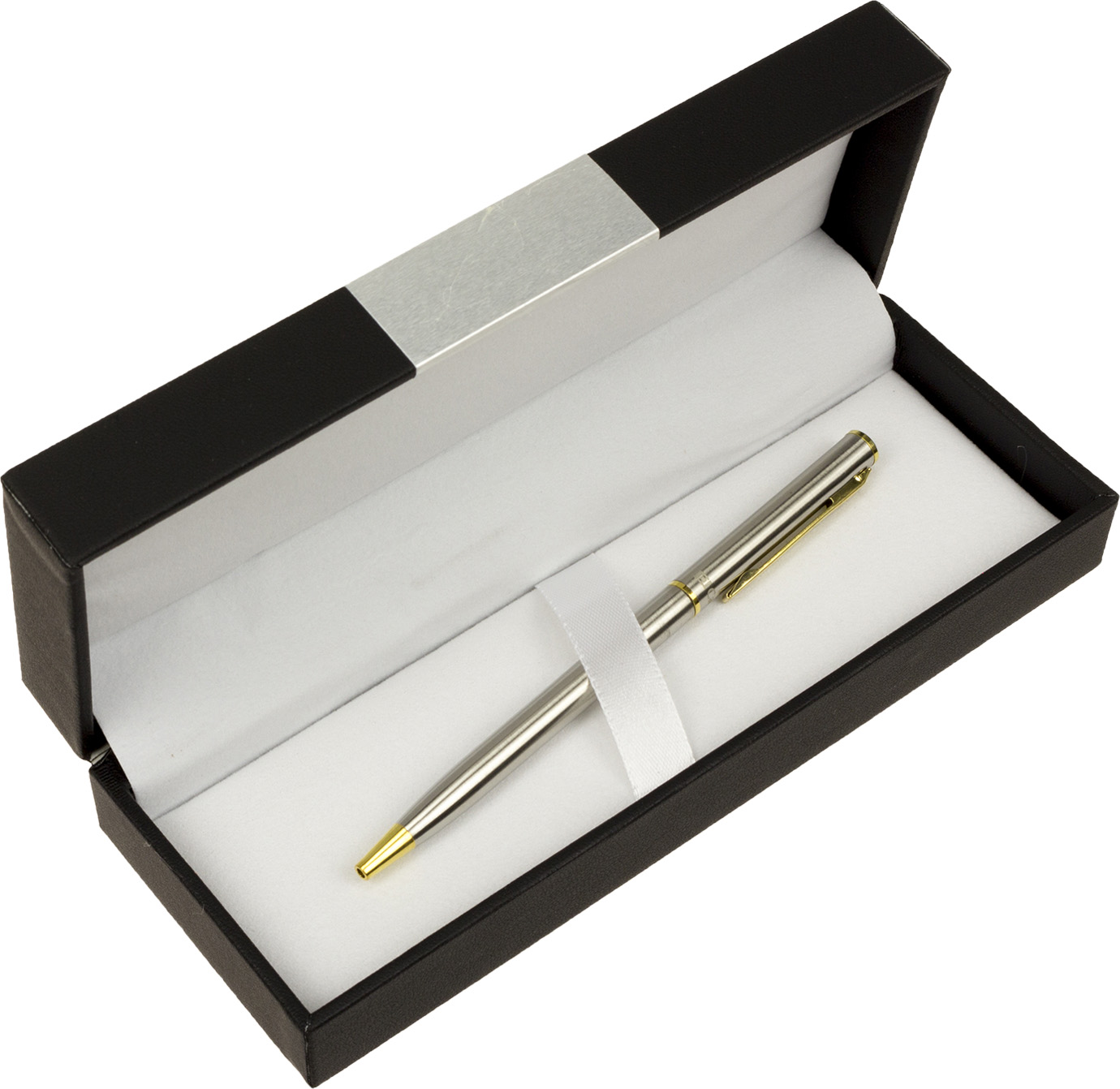 Ручка кульк. "Cabinet/Optima" №O15964-68 Canoe 0,7 мм корп. срібл. з золотом — фото товару | Канцелярський Сад