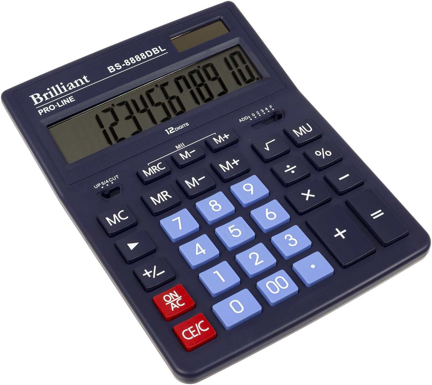 Калькулятор "Brilliant" №BS-8888DBL (12-розряд.) (20)(40) — фото товару | Канцелярський Сад
