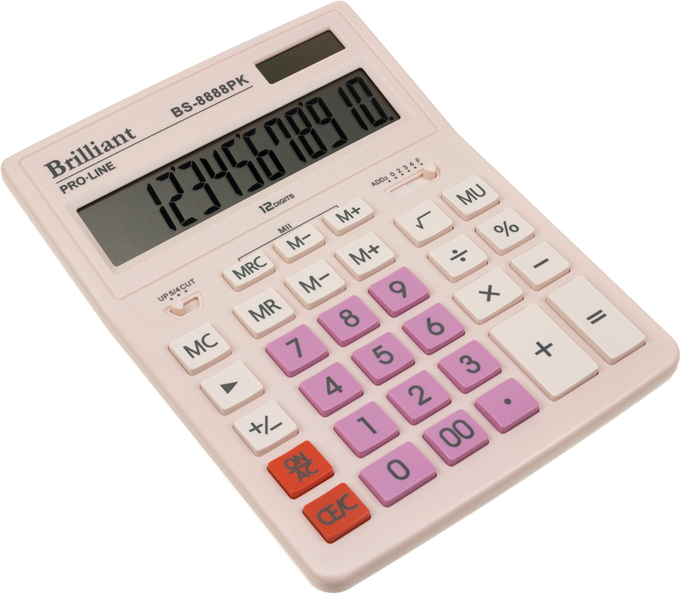 Калькулятор "Brilliant" №BS-8888PK (12-розряд.) (20)(40) — фото товару | Канцелярський Сад