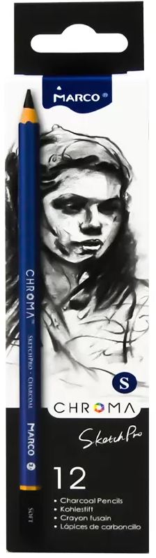 Олівець вугільний "Marco" №1040S-12CB/8040S/12CB Chroma Soft(12)(144) — фото товару | Канцелярський Сад