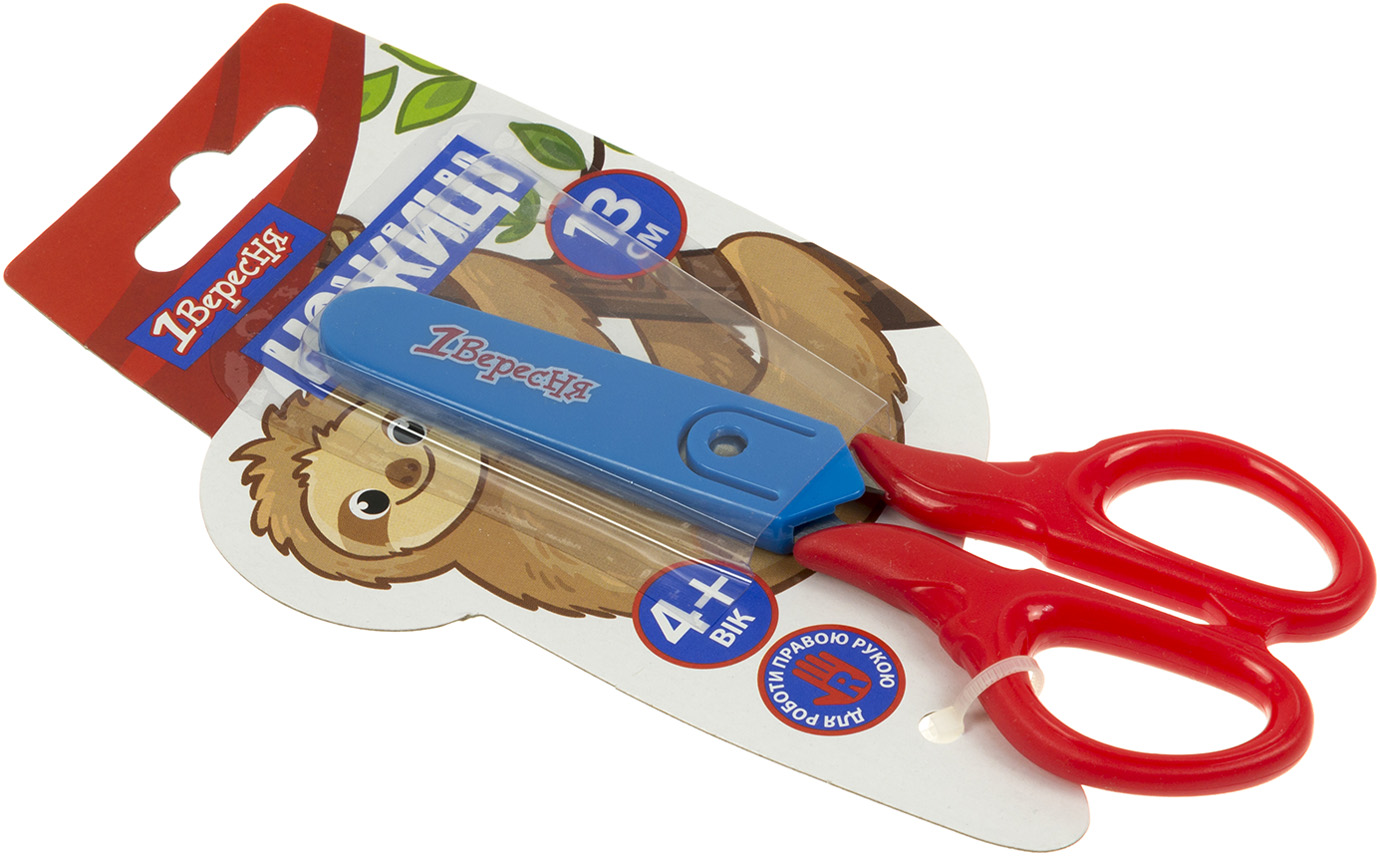 Ножиці дит. "1В" №480406 Zoo Land 13см в футлярі(12) — купити | Канцелярський Сад