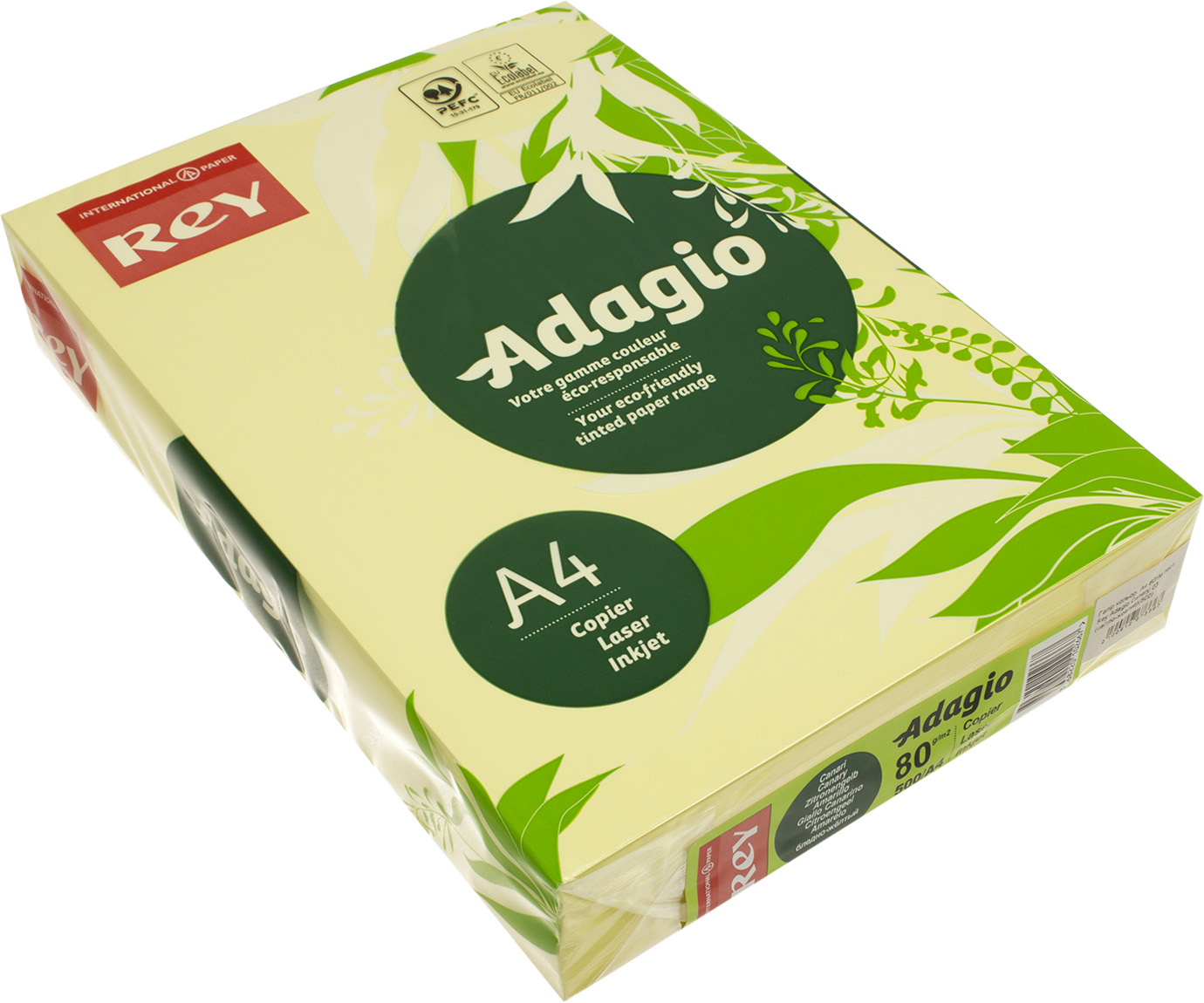 Папір кольор. А4 80г/м паст. Rey Adagio Canary 03 (світло-жовтий)(500)(2500) — фото товару | Канцелярський Сад