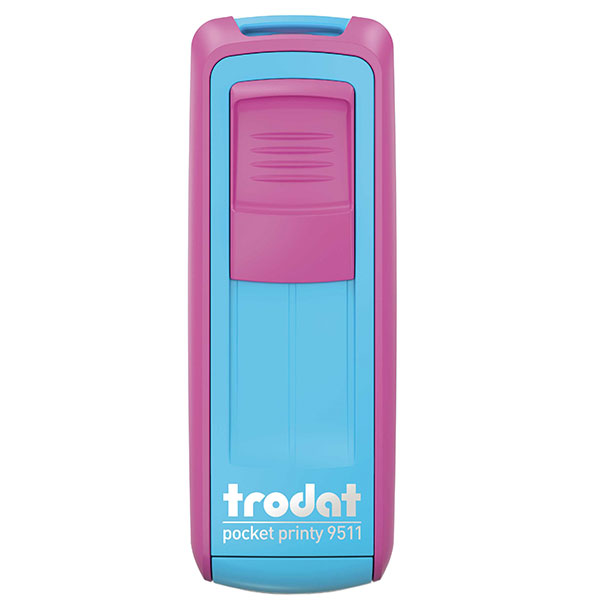 Оснастка для штампа пласт. 38х14мм Trodat №9511 (рожево-блакитна) — фото товару | Канцелярський Сад