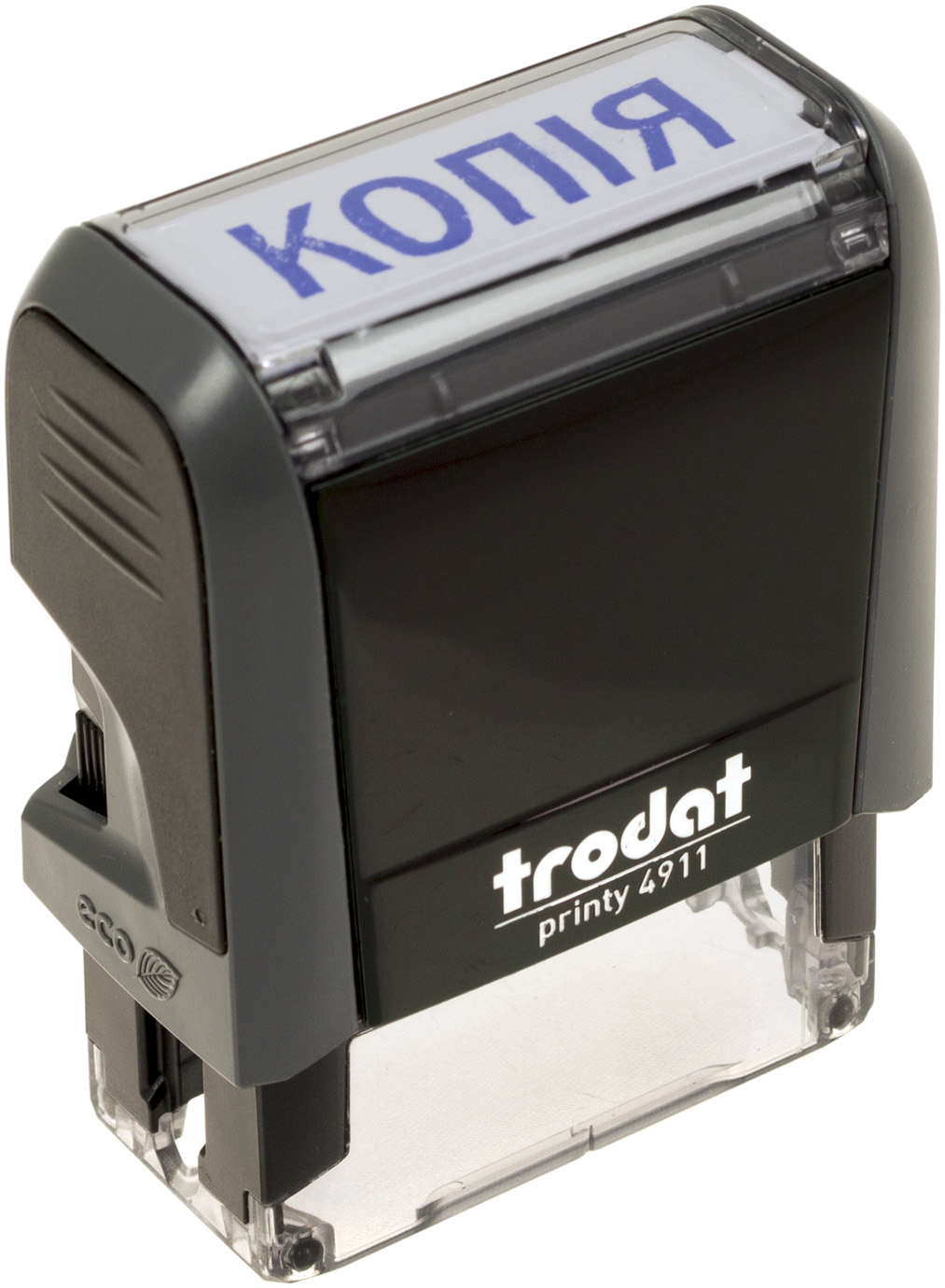 Оснастка для штампа пласт. 38х14мм Trodat №4911 "Копія" (сiр.) — фото товару | Канцелярський Сад