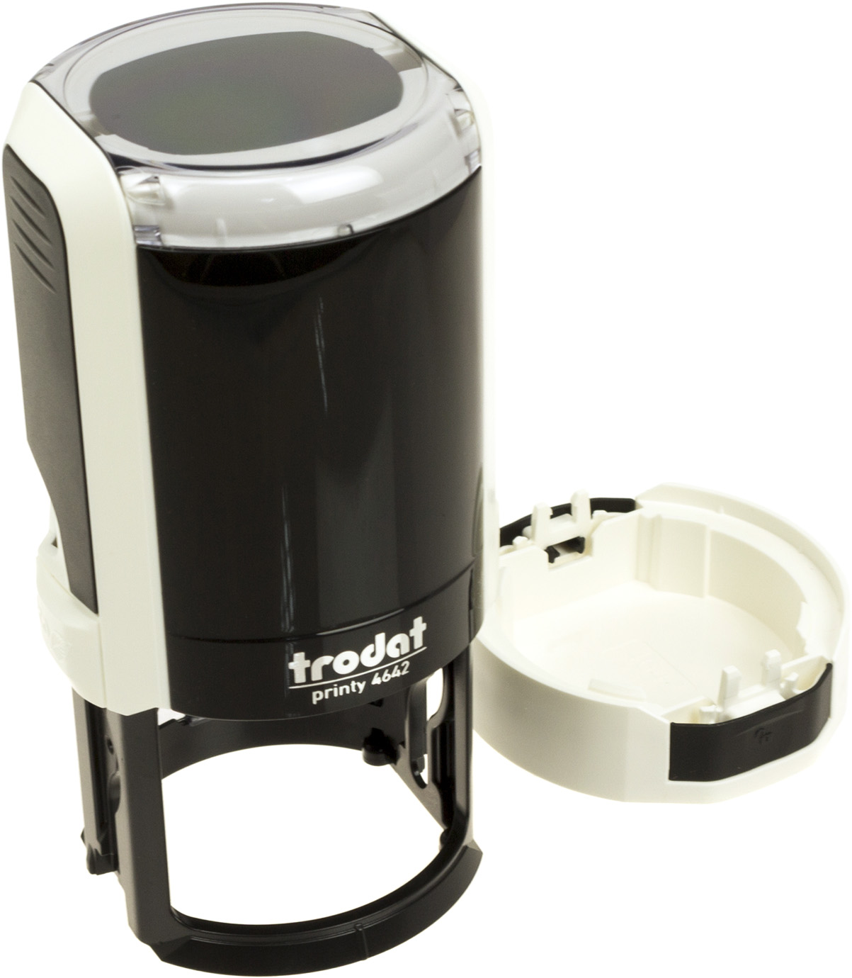 Оснастка для круг. печ. пласт. d-42мм Trodat №4642 NEW/167024 (ковпачок)(біла) — фото товару | Канцелярський Сад