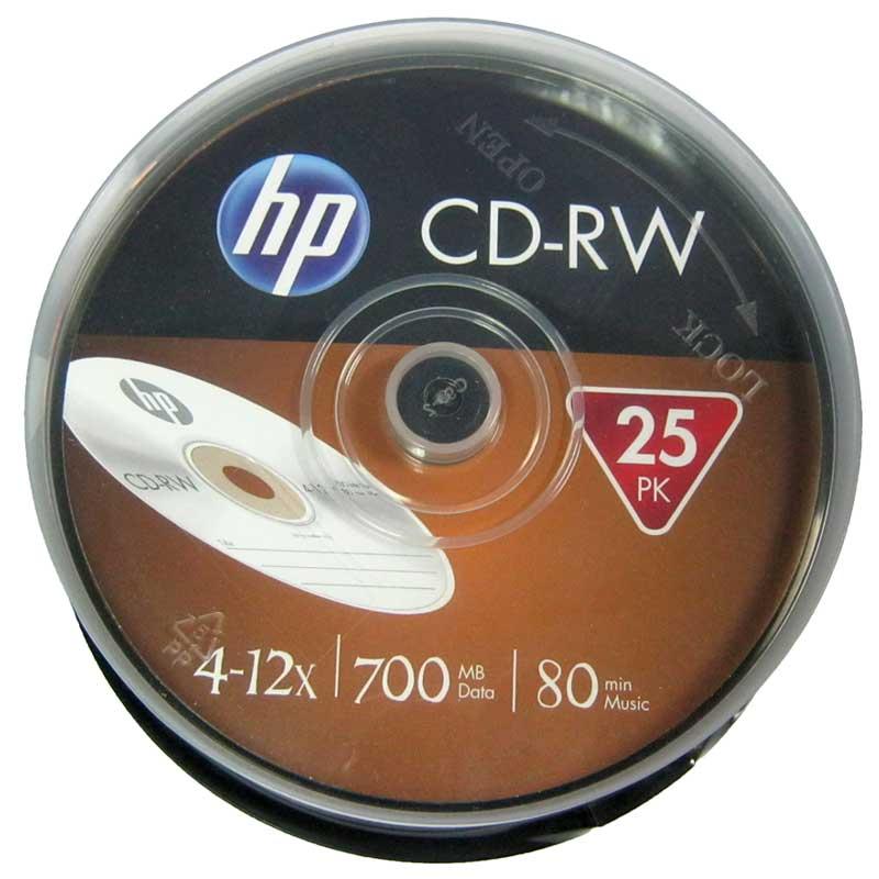 CD-RW HP 12x 700mb штир(25)(200) №9432 — фото товару | Канцелярський Сад