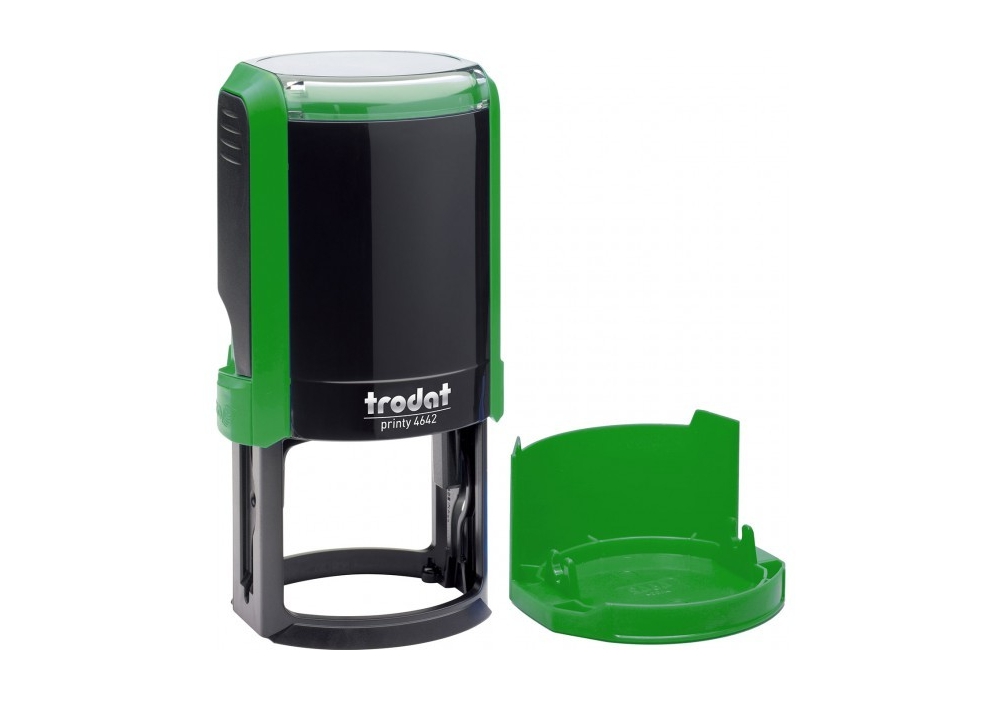 Оснастка для круг. печ. пласт. d-42мм Trodat №4642 NEW (ковпачок)(зелен.) — фото товару | Канцелярський Сад