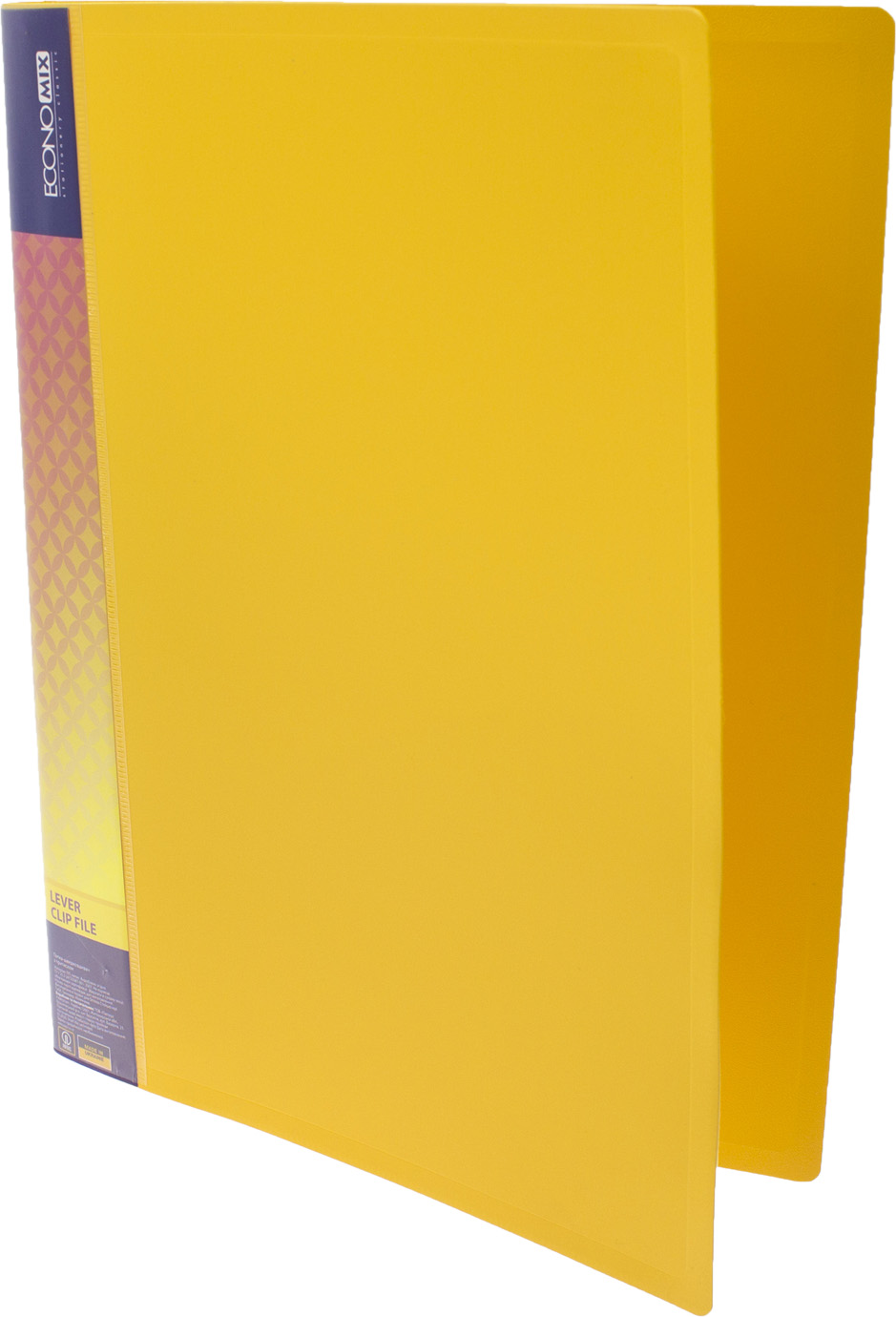 Папка "Economix" №E31202-05 А4 CLIP B з затиск. та 2карм.,жовта(1)(20) — фото товару | Канцелярський Сад
