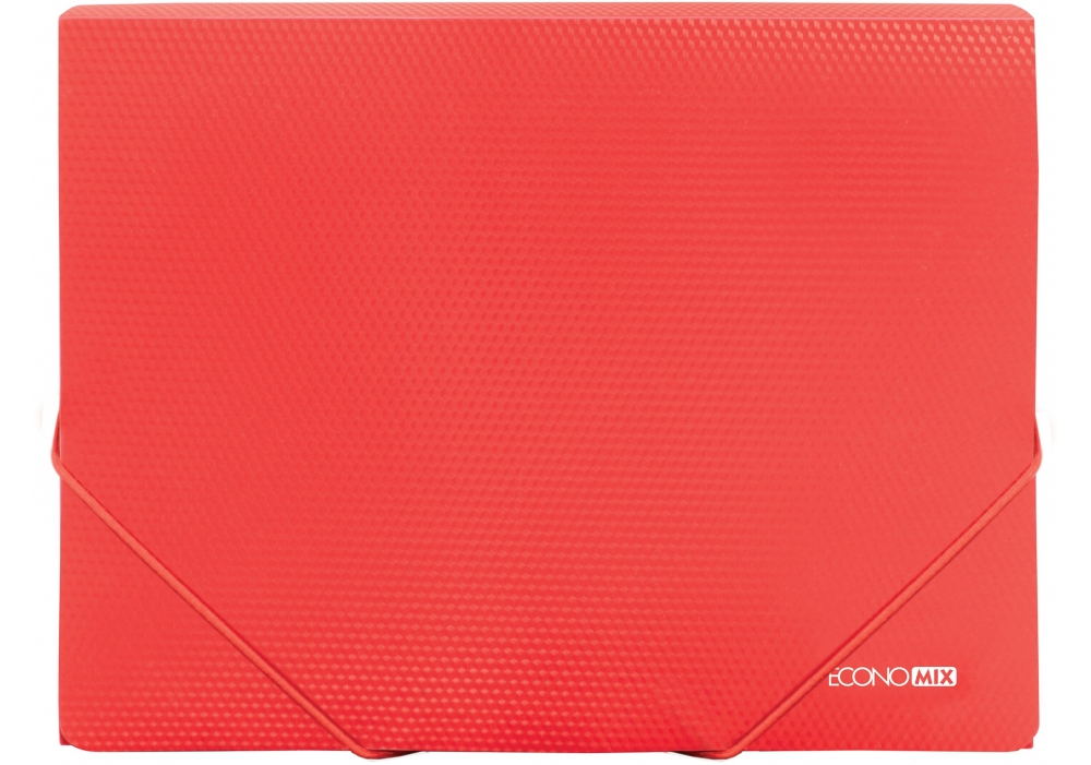 Папка "Economix" №E31601-53 А4 для докум. пласт. на рез. червона(20) — фото товару | Канцелярський Сад