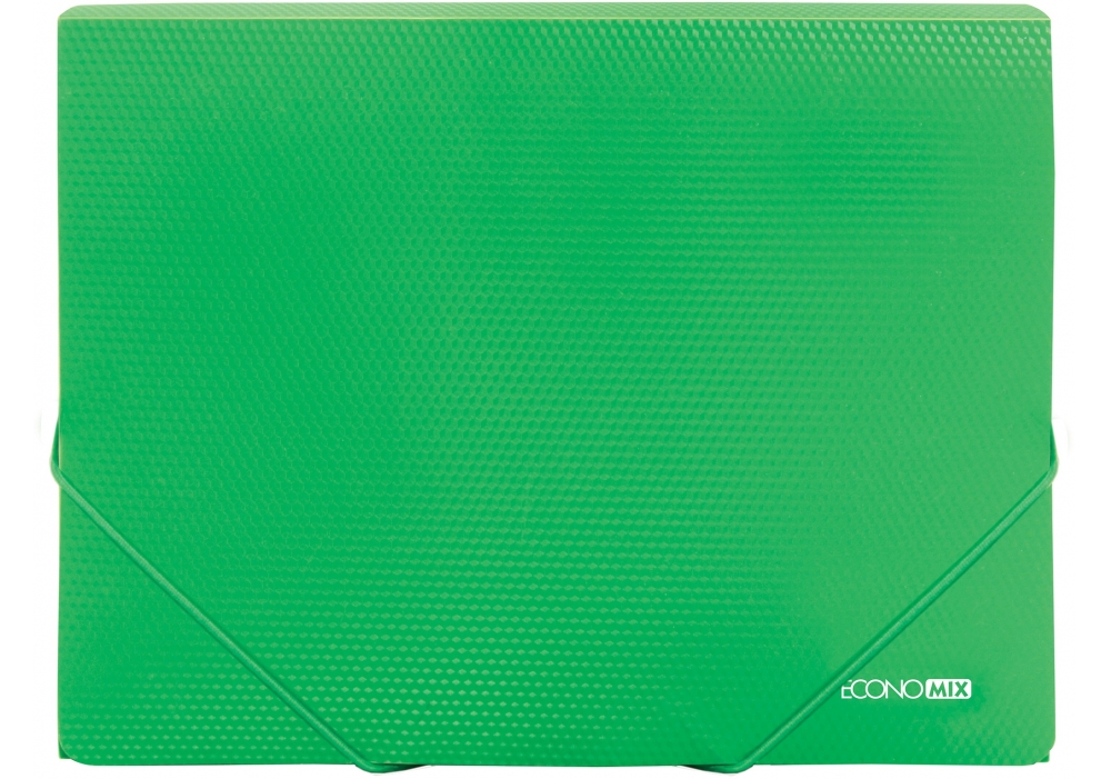Папка "Economix" №E31601-54 А4 для докум. пласт. на рез. зелена(20) — фото товару | Канцелярський Сад