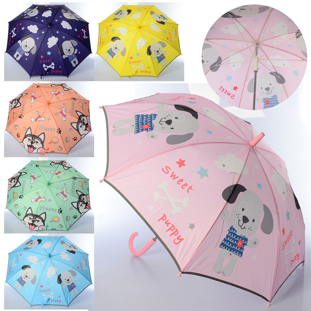 Парасолька дитяча тростина d-82см,2вида,світловідбивна стрічка,в кульку №МК4480(30) — фото товару | Канцелярський Сад