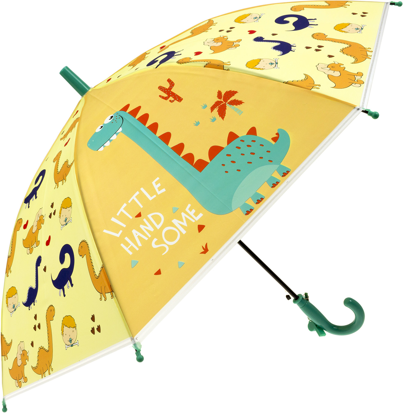 Парасолька дитяча тростина автомат "Economix" Dino жовтий №E98428(25)(50) — купити | Канцелярський Сад