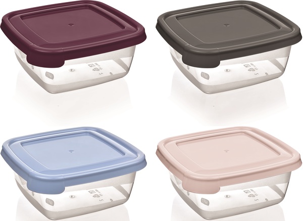 Контейнер для харч. прод. пласт. "Bager" Cooc&Keep mix 1,5л квадр. №BG-621/3272(48) — фото товару | Канцелярський Сад