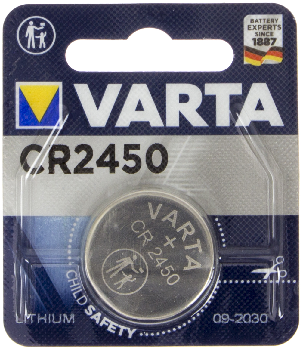 Батарейка Varta CR2450/1bl(10)(100) — фото товару | Канцелярський Сад