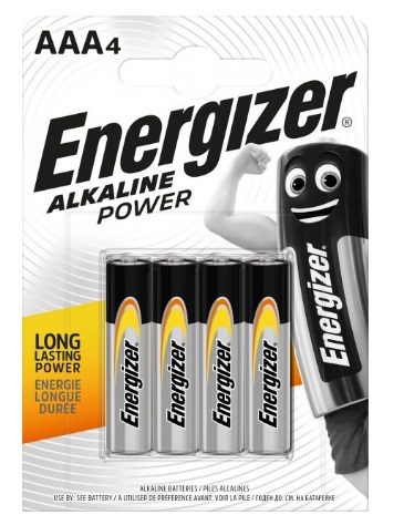 Батарейки Energizer Alkaline Power LR-03/блістер 4шт(12) — купити | Канцелярський Сад