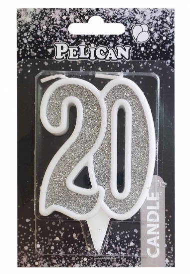 Свічка ювілейна "20" 7см золото №867120/Pelican/(1)(32) — фото товару | Канцелярський Сад