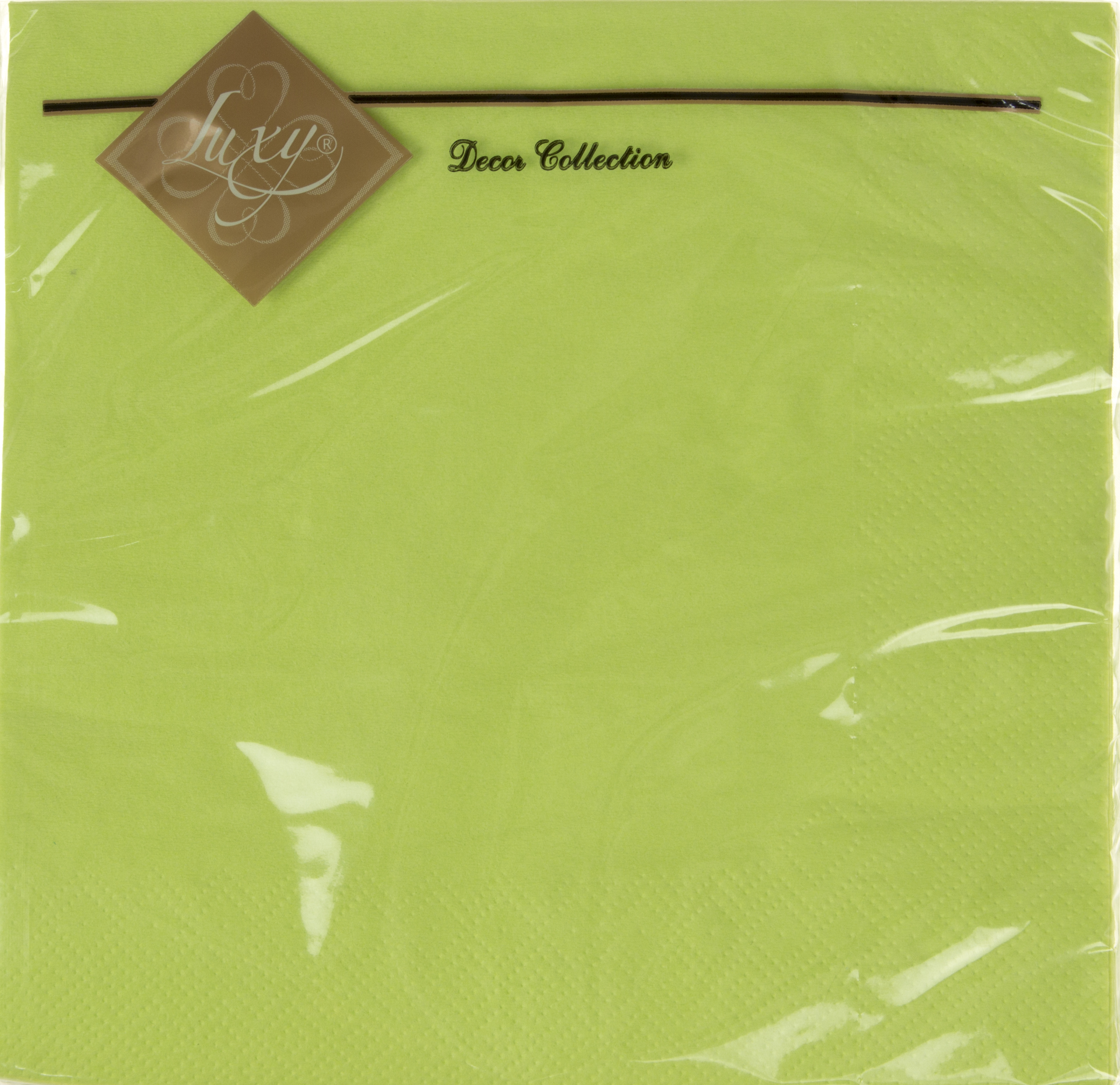 Серветки столові ТМ "Luxy" 3-х шарові (20шт) салатова(15) — фото товару | Канцелярський Сад