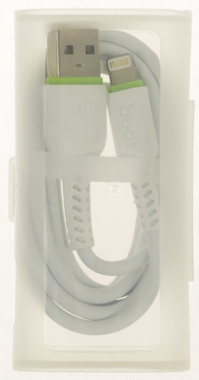 Кабель USB > lightning Budi 2.4A 1м в тубусі №158L/Breidon/ — фото товару | Канцелярський Сад