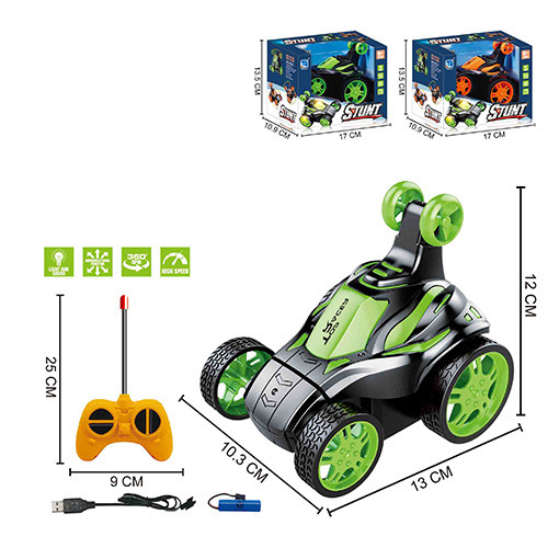 Машина RK 13см, трюкова,муз.,світ.,поворот 360г,2кольор,в кор-ці,17х13,5х11см №YT377(36) — фото товару | Канцелярський Сад