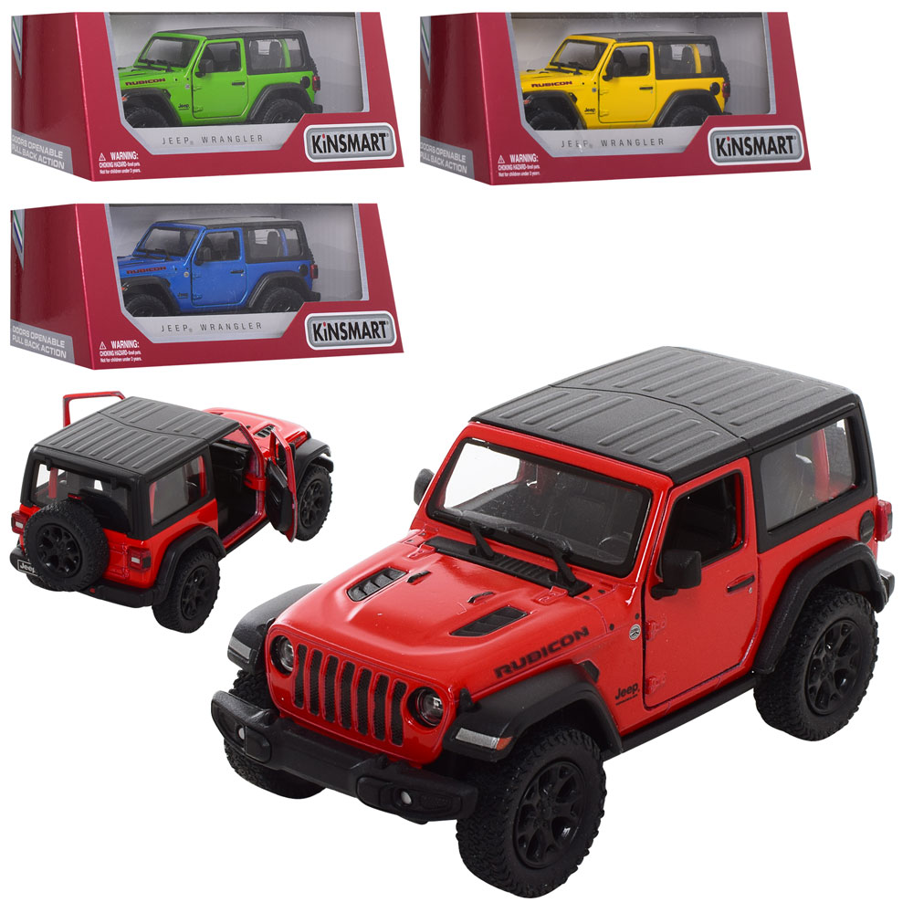 Машина метал. "Kinsmart" Jeep Wrangler 2018(1:34),в кор-ці,16х7х8,5см №KT5412WB(24) — фото товару | Канцелярський Сад