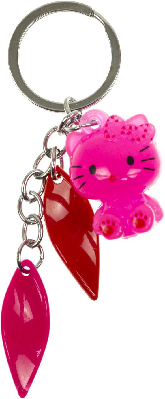 Брелок пластиковий "Кітті з листочком" №3024(12)(600) — фото товару | Канцелярський Сад
