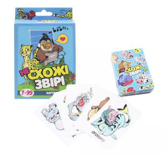 Гра наст. "Несхожі звірі" в кор-ці,9,1х11,5х2,2см №30223/Strateg/ — фото товару | Канцелярський Сад