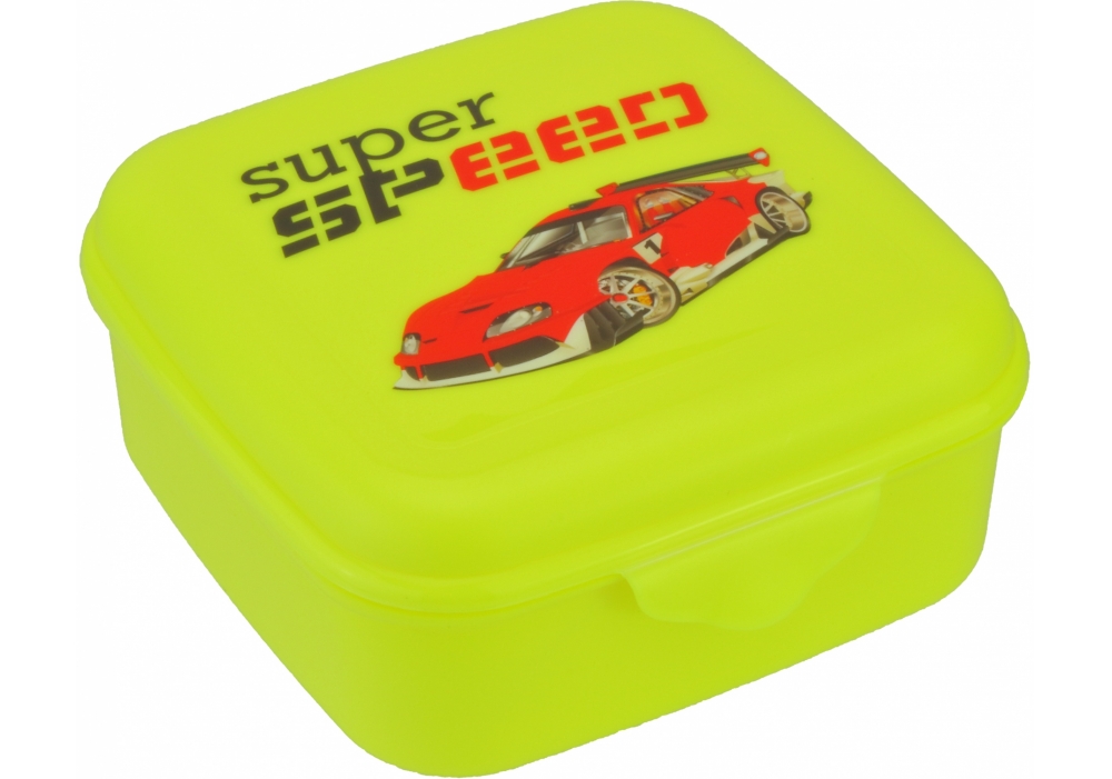 Ланч бокс пласт. "Economix" 850мл Car, жовтий №E98395(15) — фото товару | Канцелярський Сад