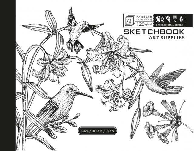 Скетчбук 36/120 А5 б/лін. картон. обкл. №7БЦ/БК289/2/21362/Мандарин/(10) — фото товару | Канцелярський Сад