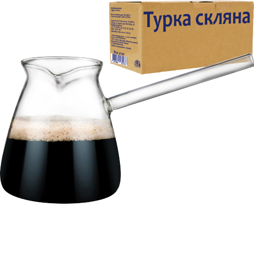 Турка скло 580мл №32230/S&T/(24) — фото товару | Канцелярський Сад